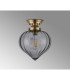 Afton 23cm Flush Ceiling LightFlower Bud Shade 1 x E27 Antique Brass/Smoke-7