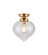 Afton 23cm Flush Ceiling LightFlower Bud Shade 1 x E27 Brass/Iridescent Faded-1