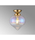 Afton 23cm Flush Ceiling LightFlower Bud Shade 1 x E27 Brass/Iridescent Faded-3