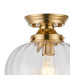 Afton 23cm Flush Ceiling LightFlower Bud Shade 1 x E27 Brass/Iridescent Faded-5