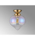 Afton 23cm Flush Ceiling LightFlower Bud Shade 1 x E27 Brass/Iridescent Faded-7