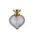 Afton 23cm Flush Ceiling LightFlower Bud Shade 1 x E27 Brass/Smoke-4