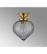 Afton 23cm Flush Ceiling LightFlower Bud Shade 1 x E27 Brass/Smoke-7