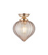 Afton 23cm Flush Ceiling LightFlower Bud Shade 1 x E27 French Gold/Cognac-1