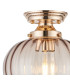 Afton 23cm Flush Ceiling LightFlower Bud Shade 1 x E27 French Gold/Cognac-5