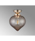 Afton 23cm Flush Ceiling LightFlower Bud Shade 1 x E27 French Gold/Cognac-7