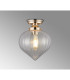 Afton 23cm Flush Ceiling LightFlower Bud Shade 1 x E27 French Gold/Clear-3