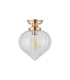 Afton 23cm Flush Ceiling LightFlower Bud Shade 1 x E27 French Gold/Clear-4