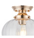 Afton 23cm Flush Ceiling LightFlower Bud Shade 1 x E27 French Gold/Clear-5