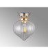 Afton 23cm Flush Ceiling LightFlower Bud Shade 1 x E27 French Gold/Clear-7