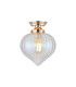 Afton 23cm Flush Ceiling LightFlower Bud Shade 1 x E27 French Gold/Iridescent Faded-1