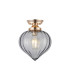 Afton 23cm Flush Ceiling LightFlower Bud Shade 1 x E27 French Gold/Smoke-1