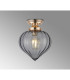 Afton 23cm Flush Ceiling LightFlower Bud Shade 1 x E27 French Gold/Smoke-3