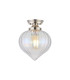 Afton 23cm Flush Ceiling LightFlower Bud Shade 1 x E27 Polished Nickel/Iridescent Faded-1
