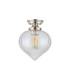 Afton 23cm Flush Ceiling LightFlower Bud Shade 1 x E27 Polished Nickel/Iridescent Faded-4