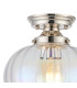 Afton 23cm Flush Ceiling LightFlower Bud Shade 1 x E27 Polished Nickel/Iridescent Faded-5