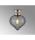 Afton 23cm Flush Ceiling LightFlower Bud Shade 1 x E27 Polished Nickel/Smoke-3