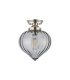 Afton 23cm Flush Ceiling LightFlower Bud Shade 1 x E27 Polished Nickel/Smoke-4