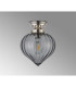 Afton 23cm Flush Ceiling LightFlower Bud Shade 1 x E27 Polished Nickel/Smoke-7