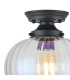 Afton 23cm Flush Ceiling LightFlower Bud Shade 1 x E27 Satin Black/Iridescent Faded-5