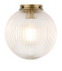 Afton Flush Ceiling Light20cm Acorn Ribbed Glass 1 x E27 Antique Brass/Clear-6