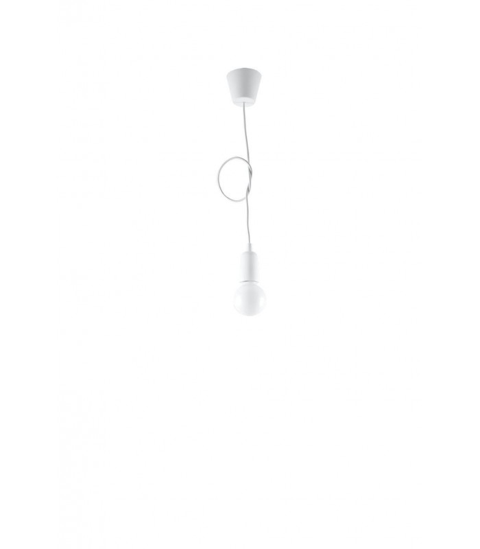 1 Light Ceiling Pendant White - 4