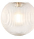 Afton Flush Ceiling Light20cm Acorn Ribbed Glass 1 x E27 French Gold/Clear-6