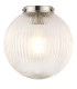 Afton Flush Ceiling Light20cm Acorn Ribbed Glass 1 x E27 Polished Nickel/Clear-6