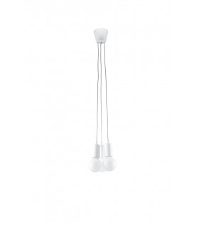 3 Light Ceiling Cluster Pendant White - 1