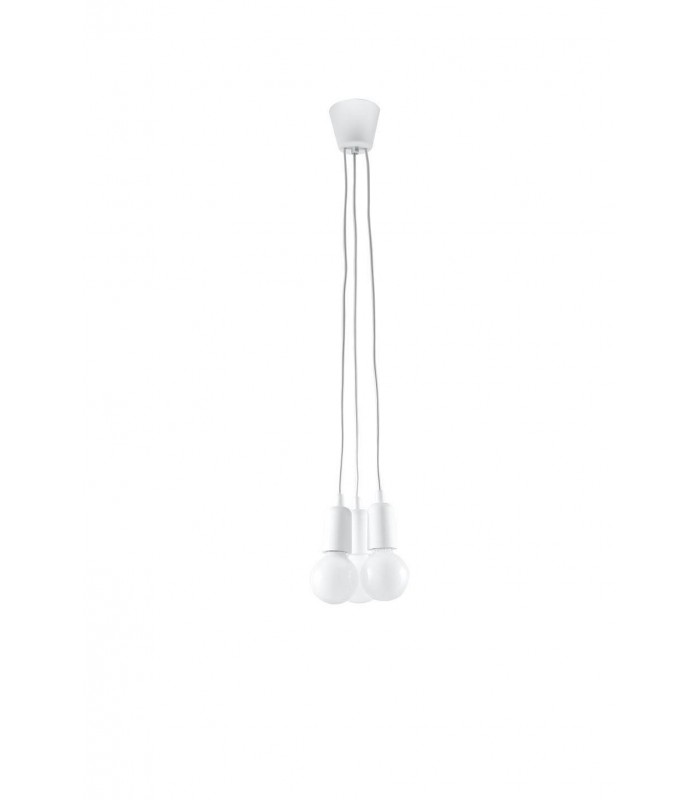 3 Light Ceiling Cluster Pendant White - 1