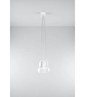 3 Light Ceiling Cluster Pendant White - 2