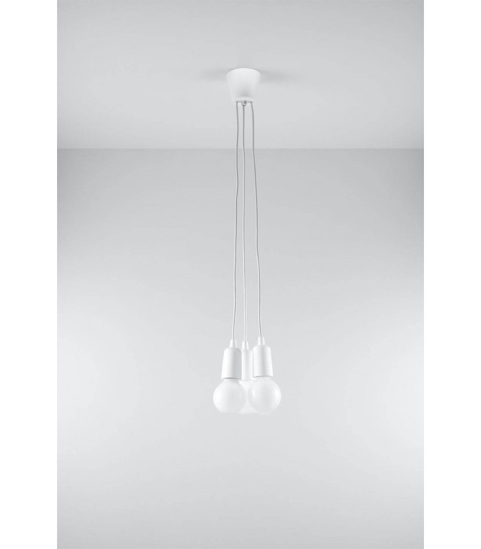 3 Light Ceiling Cluster Pendant White - 2