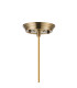 Afton 23cm Single Pendant Flower Bud Shade 1 x E27 Antique Brass/Golden Brown Braided Cable/Cognac-6
