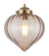 Afton 23cm Single Pendant Flower Bud Shade 1 x E27 Antique Brass/Golden Brown Braided Cable/Cognac-7