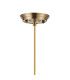 Afton 23cm Single Pendant Flower Bud Shade 1 x E27 Antique Brass/Golden Brown Braided Cable/Clear-6