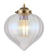 Afton 23cm Single Pendant Flower Bud Shade 1 x E27 Antique Brass/Golden Brown Braided Cable/Iridescent Faded-7