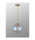 Afton 23cm Single Pendant Flower Bud Shade 1 x E27 Antique Brass/Golden Brown Braided Cable/Iridescent Faded-8