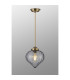 Afton 23cm Single Pendant Flower Bud Shade 1 x E27 Antique Brass/Golden Brown Braided Cable/Smoke-3