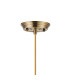 Afton 23cm Single Pendant Flower Bud Shade 1 x E27 Antique Brass/Golden Brown Braided Cable/Smoke-6