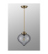 Afton 23cm Single Pendant Flower Bud Shade 1 x E27 Antique Brass/Golden Brown Braided Cable/Smoke-8