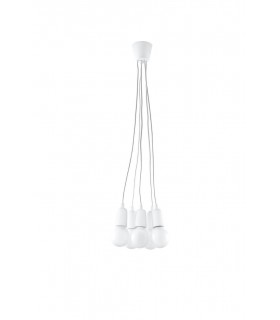 5 Light Ceiling Cluster Pendant White - 1