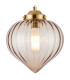 Afton 23cm Single Pendant Flower Bud Shade 1 x E27 Brass/Pale Gold Twisted Cable/Cognac-7