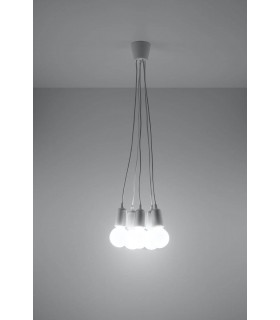 5 Light Ceiling Cluster Pendant White - 2