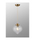 Afton 23cm Single Pendant Flower Bud Shade 1 x E27 Brass/Pale Gold Twisted Cable/Clear-3