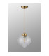 Afton 23cm Single Pendant Flower Bud Shade 1 x E27 Brass/Pale Gold Twisted Cable/Clear-8