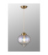 Afton 23cm Single Pendant Flower Bud Shade 1 x E27 Brass/Pale Gold Twisted Cable/Iridescent Faded-3