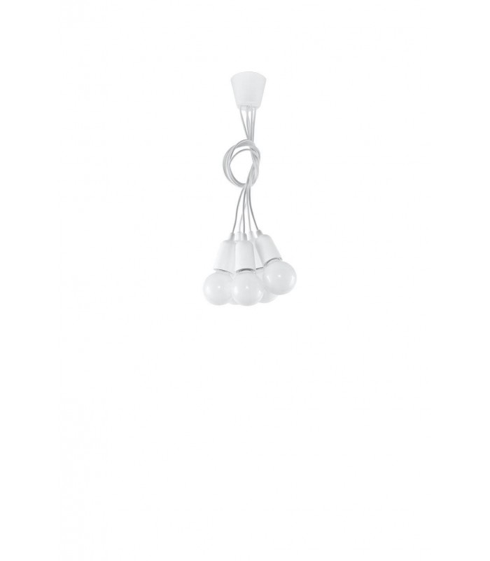 5 Light Ceiling Cluster Pendant White - 3