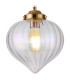 Afton 23cm Single Pendant Flower Bud Shade 1 x E27 Brass/Pale Gold Twisted Cable/Iridescent Faded-7