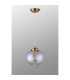 Afton 23cm Single Pendant Flower Bud Shade 1 x E27 Brass/Pale Gold Twisted Cable/Iridescent Faded-8