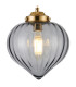 Afton 23cm Single Pendant Flower Bud Shade 1 x E27 Brass/Pale Gold Twisted Cable/Smoke-7